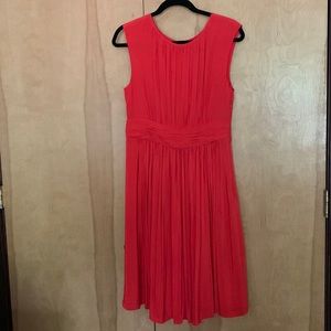 Boden red sleeveless midi dresss